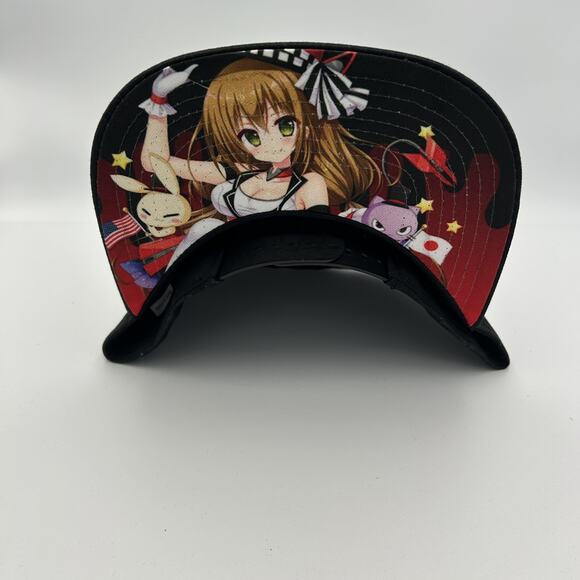 Anime Expo AX Hat Logo Streetwear Snapback Black Red Graffiti Drip Cap - Picture 3 of 6